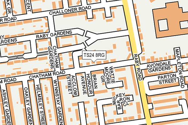 TS24 8RG map - OS OpenMap – Local (Ordnance Survey)