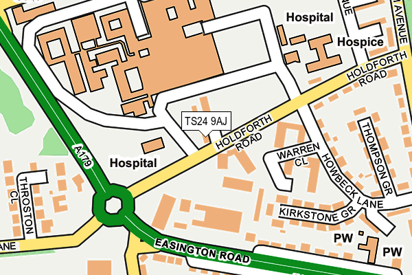 TS24 9AJ map - OS OpenMap – Local (Ordnance Survey)