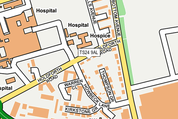 TS24 9AL map - OS OpenMap – Local (Ordnance Survey)
