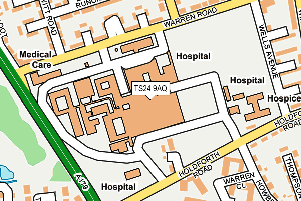 TS24 9AQ map - OS OpenMap – Local (Ordnance Survey)