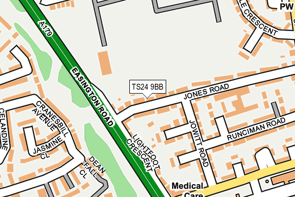 TS24 9BB map - OS OpenMap – Local (Ordnance Survey)