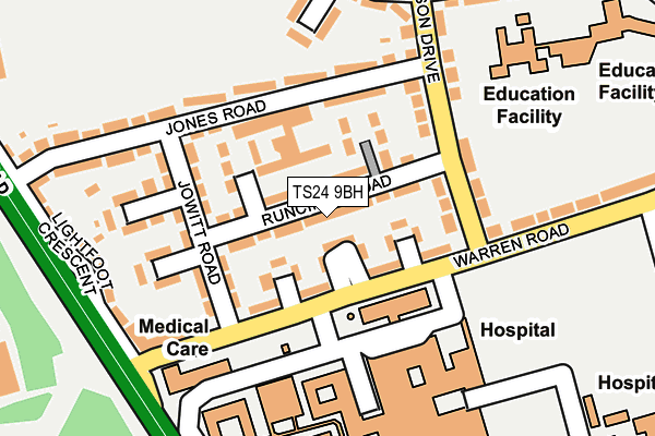 TS24 9BH map - OS OpenMap – Local (Ordnance Survey)