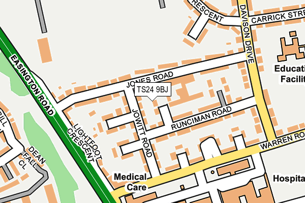 TS24 9BJ map - OS OpenMap – Local (Ordnance Survey)