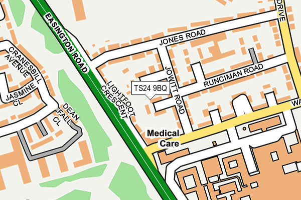 TS24 9BQ map - OS OpenMap – Local (Ordnance Survey)