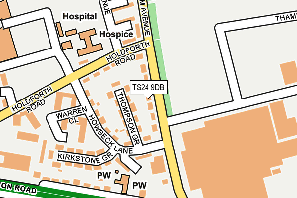 TS24 9DB map - OS OpenMap – Local (Ordnance Survey)