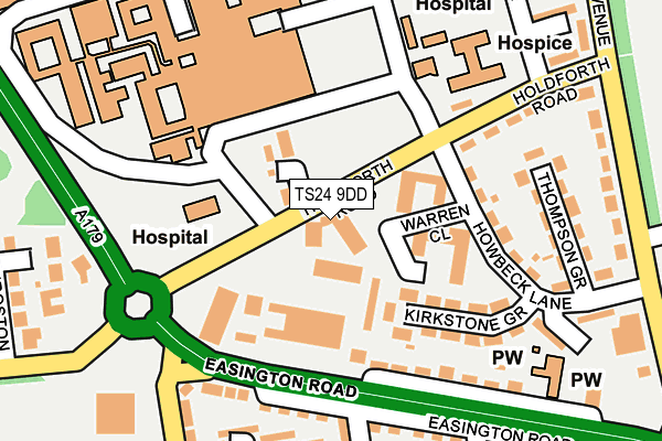 TS24 9DD map - OS OpenMap – Local (Ordnance Survey)