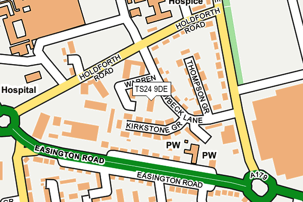 TS24 9DE map - OS OpenMap – Local (Ordnance Survey)