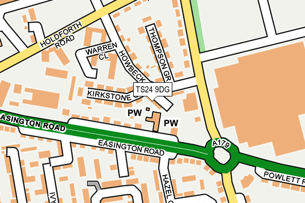 TS24 9DG map - OS OpenMap – Local (Ordnance Survey)