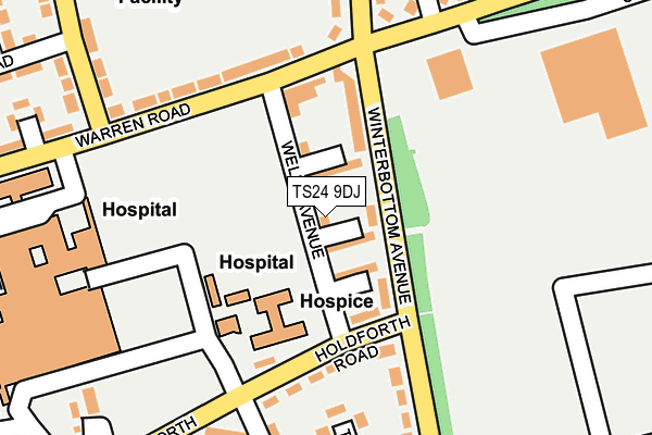 TS24 9DJ map - OS OpenMap – Local (Ordnance Survey)