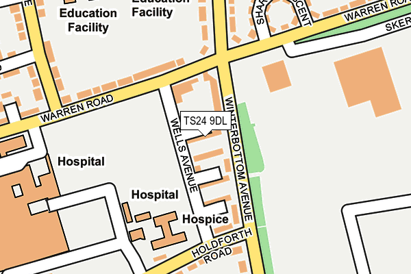 TS24 9DL map - OS OpenMap – Local (Ordnance Survey)