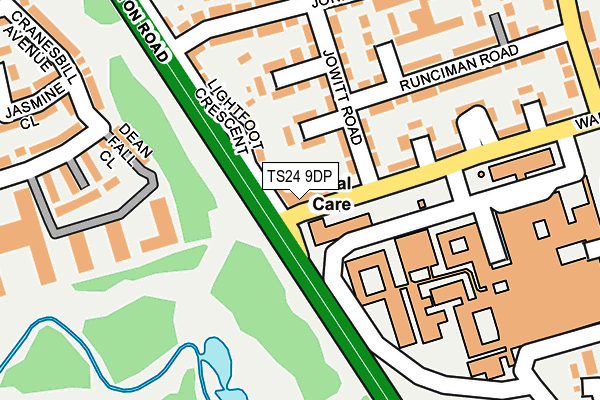 TS24 9DP map - OS OpenMap – Local (Ordnance Survey)
