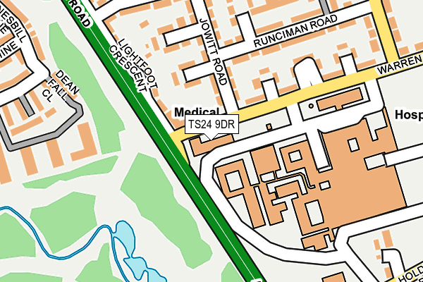 TS24 9DR map - OS OpenMap – Local (Ordnance Survey)