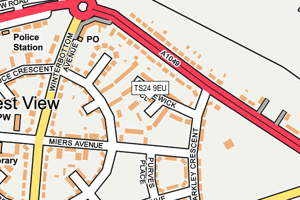 TS24 9EU map - OS OpenMap – Local (Ordnance Survey)