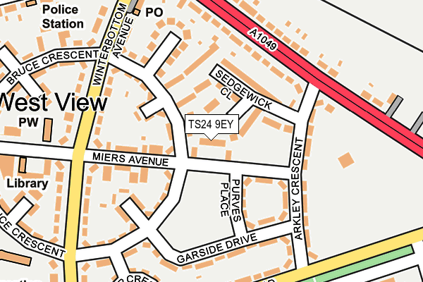TS24 9EY map - OS OpenMap – Local (Ordnance Survey)