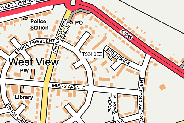 TS24 9EZ map - OS OpenMap – Local (Ordnance Survey)