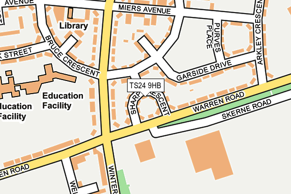 TS24 9HB map - OS OpenMap – Local (Ordnance Survey)