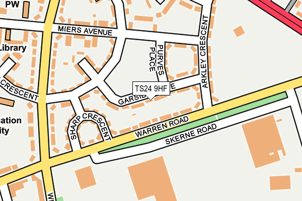 TS24 9HF map - OS OpenMap – Local (Ordnance Survey)