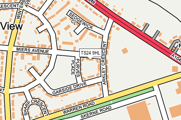TS24 9HL map - OS OpenMap – Local (Ordnance Survey)