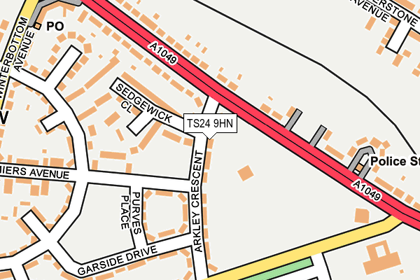 TS24 9HN map - OS OpenMap – Local (Ordnance Survey)