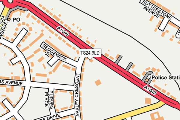 TS24 9LD map - OS OpenMap – Local (Ordnance Survey)