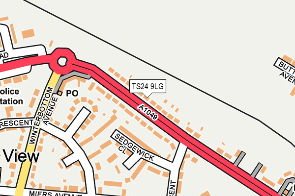 TS24 9LG map - OS OpenMap – Local (Ordnance Survey)