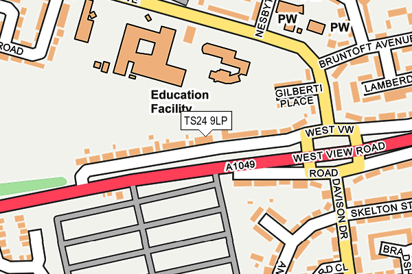 TS24 9LP map - OS OpenMap – Local (Ordnance Survey)