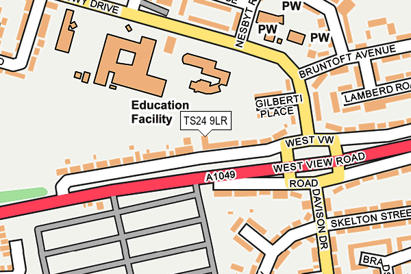 TS24 9LR map - OS OpenMap – Local (Ordnance Survey)