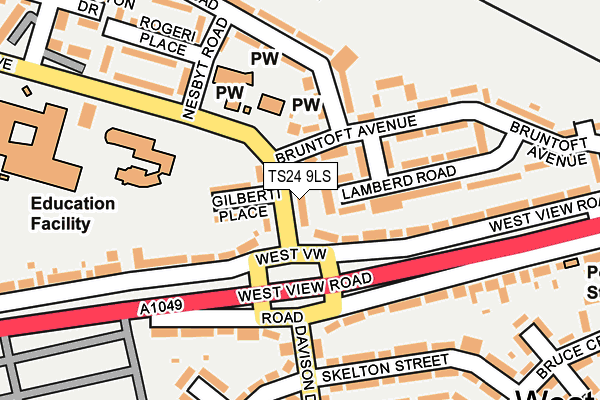 TS24 9LS map - OS OpenMap – Local (Ordnance Survey)