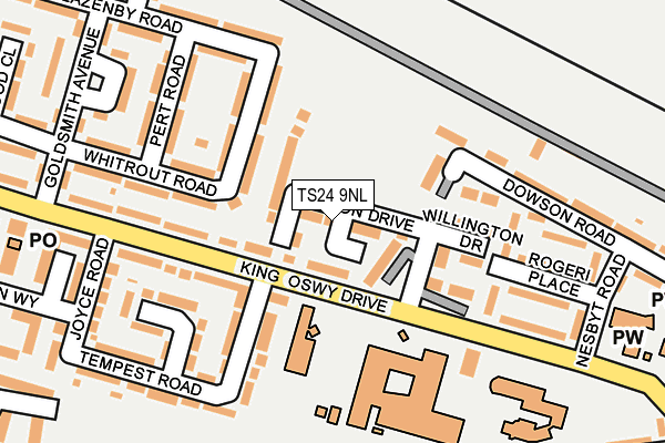 TS24 9NL map - OS OpenMap – Local (Ordnance Survey)