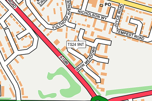 TS24 9NT map - OS OpenMap – Local (Ordnance Survey)