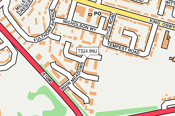 TS24 9NU map - OS OpenMap – Local (Ordnance Survey)