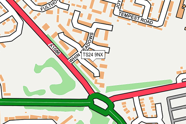 TS24 9NX map - OS OpenMap – Local (Ordnance Survey)