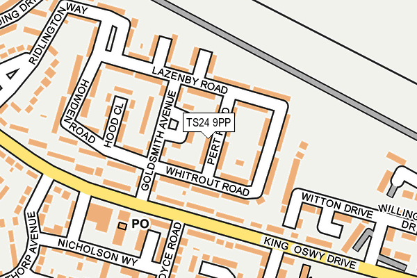 TS24 9PP map - OS OpenMap – Local (Ordnance Survey)