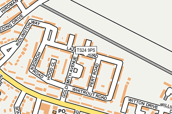 TS24 9PS map - OS OpenMap – Local (Ordnance Survey)