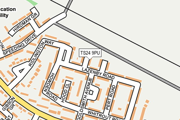 TS24 9PU map - OS OpenMap – Local (Ordnance Survey)