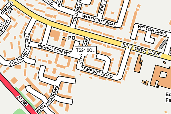 TS24 9QL map - OS OpenMap – Local (Ordnance Survey)