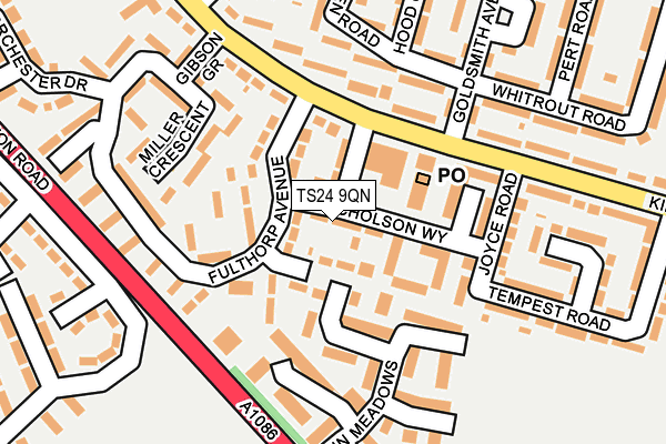 TS24 9QN map - OS OpenMap – Local (Ordnance Survey)