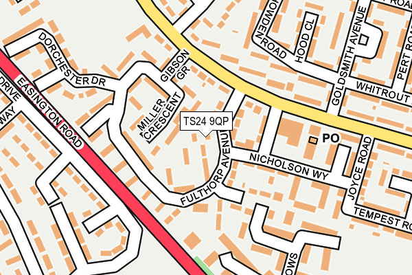 TS24 9QP map - OS OpenMap – Local (Ordnance Survey)