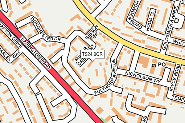 TS24 9QR map - OS OpenMap – Local (Ordnance Survey)