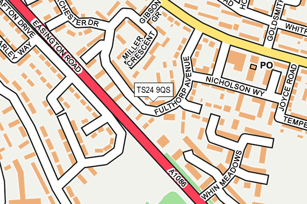 TS24 9QS map - OS OpenMap – Local (Ordnance Survey)