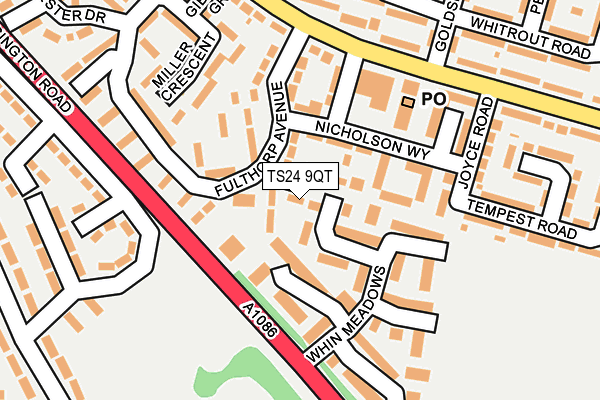 TS24 9QT map - OS OpenMap – Local (Ordnance Survey)