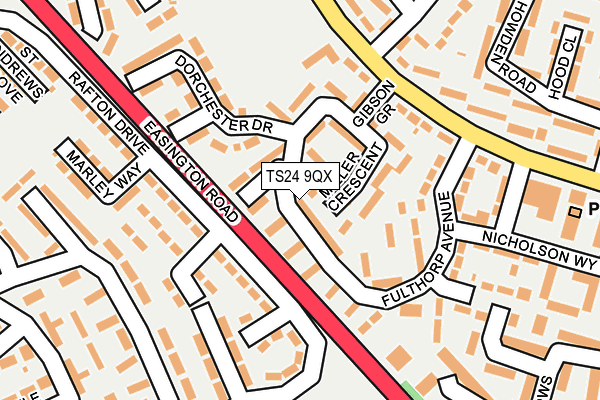 TS24 9QX map - OS OpenMap – Local (Ordnance Survey)