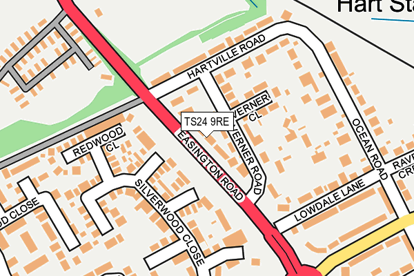 TS24 9RE map - OS OpenMap – Local (Ordnance Survey)