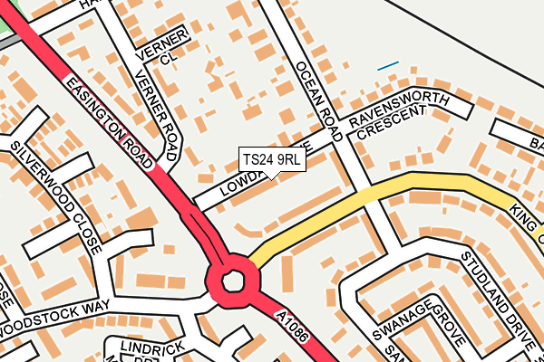 TS24 9RL map - OS OpenMap – Local (Ordnance Survey)