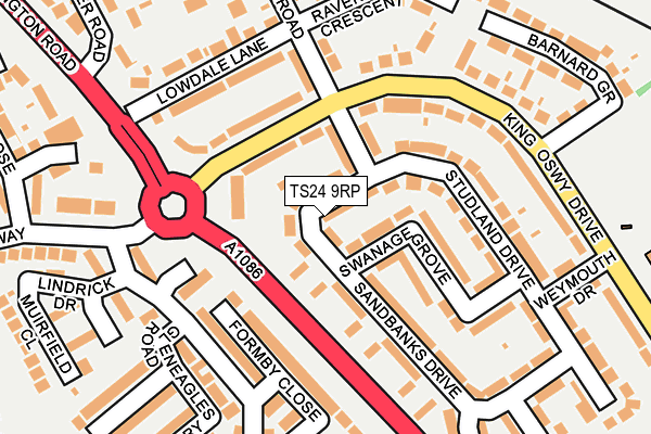 TS24 9RP map - OS OpenMap – Local (Ordnance Survey)