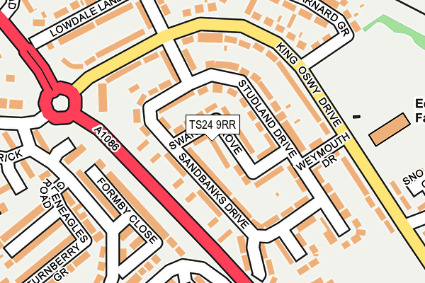 TS24 9RR map - OS OpenMap – Local (Ordnance Survey)