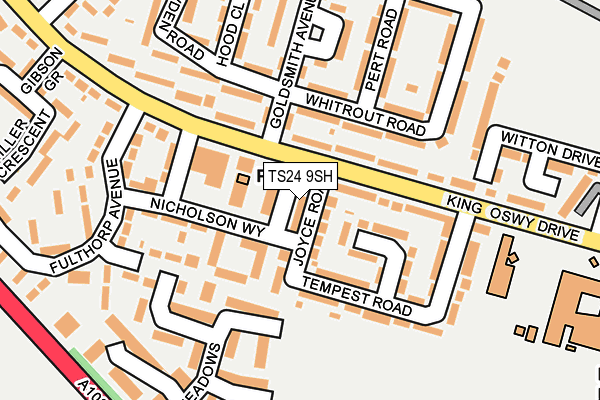 TS24 9SH map - OS OpenMap – Local (Ordnance Survey)