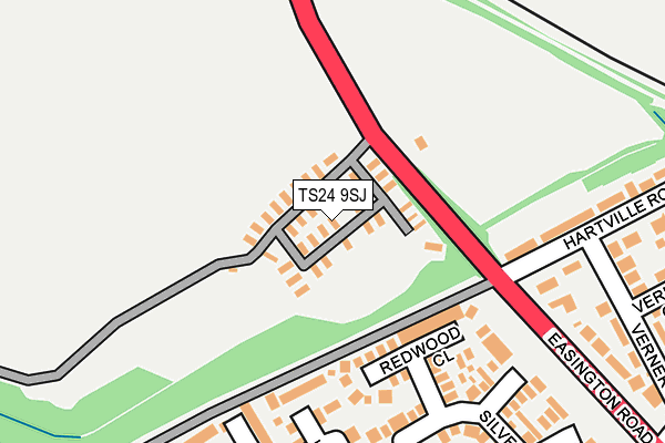TS24 9SJ map - OS OpenMap – Local (Ordnance Survey)