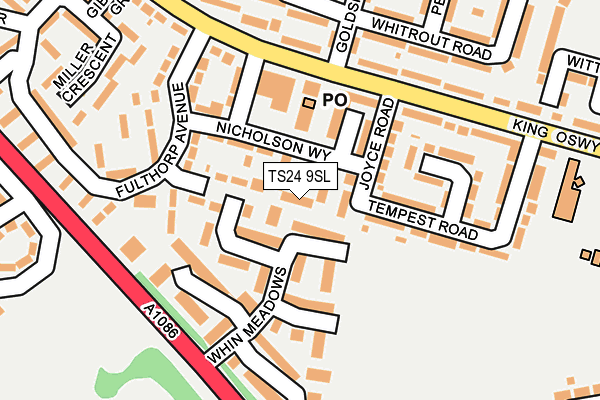 TS24 9SL map - OS OpenMap – Local (Ordnance Survey)