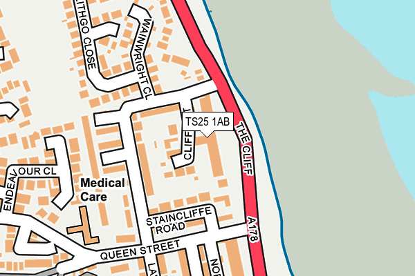 TS25 1AB map - OS OpenMap – Local (Ordnance Survey)